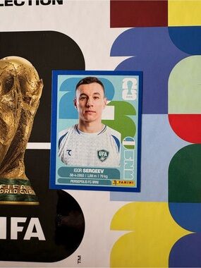 Panini FIFA World Cup 2026 Igor Sergeev Sticker UZB 19 Blue Parallel